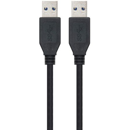Nanocable Cable USB 3.2 Gen 1 de 2 m, USB A a USB A, Negro